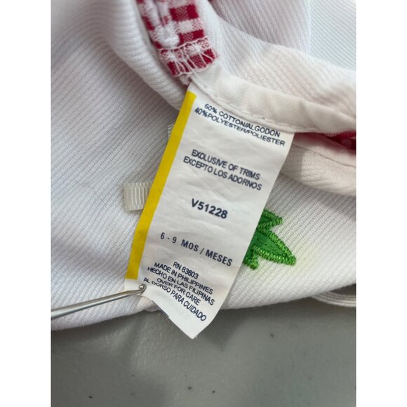 Vintage Sunshine Baby 3 Piece Gingham Outfit 6-9M Red Floral Embroidery NEW - Picture 3 of 8